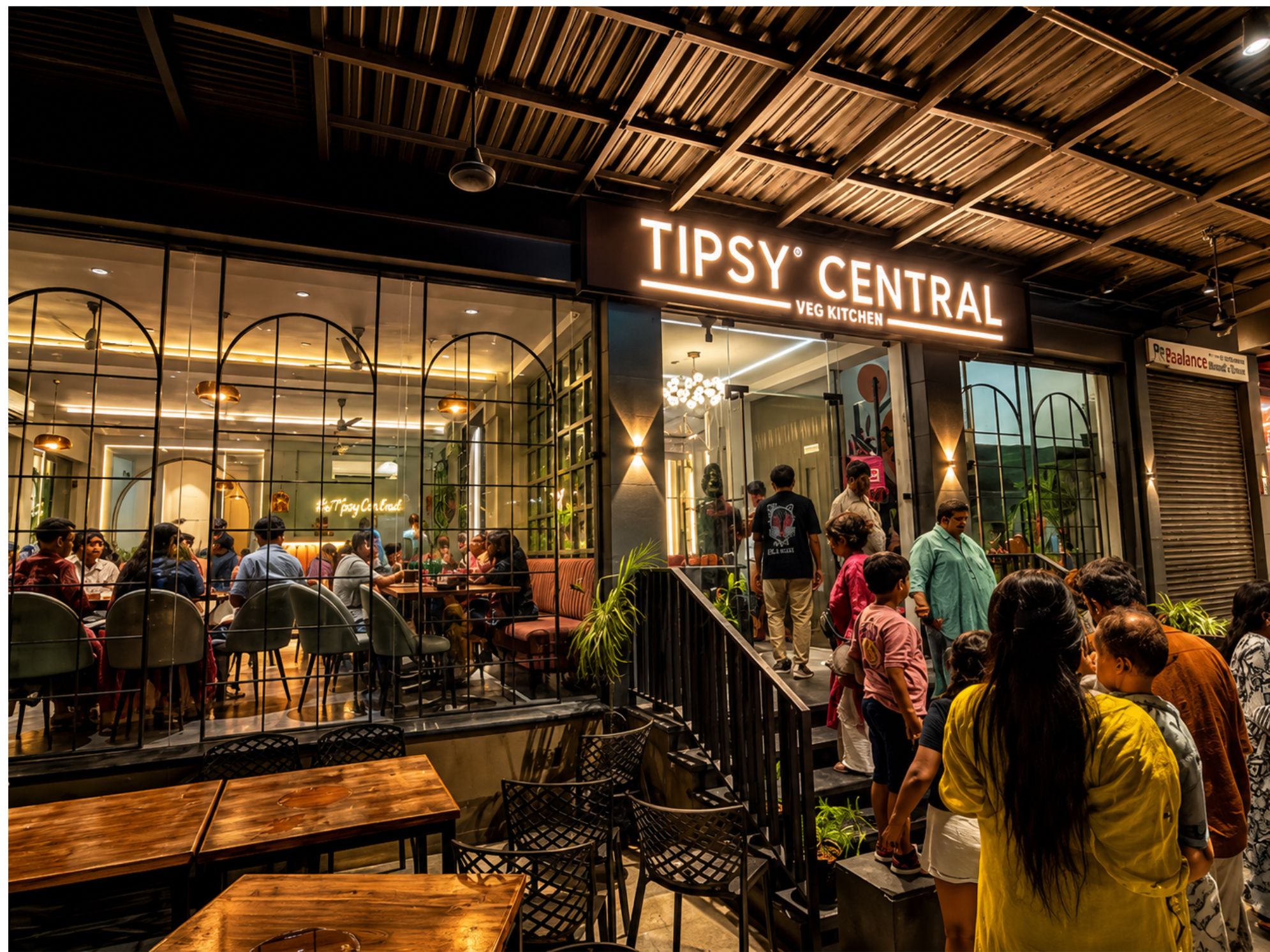 Family enjoying a comfortable dining experience at Tipsy Restaurant